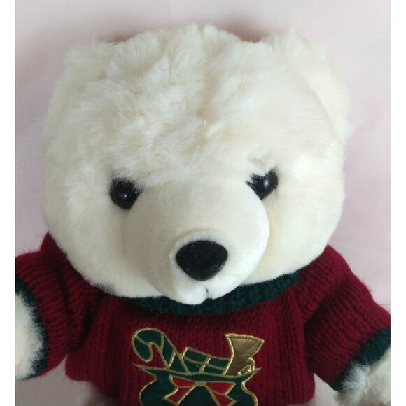 1997 K-Mart Collectible Bears Teddy Bear Sweater With Toy Sack 17" Plush W/ Tag - Picture 2 of 12